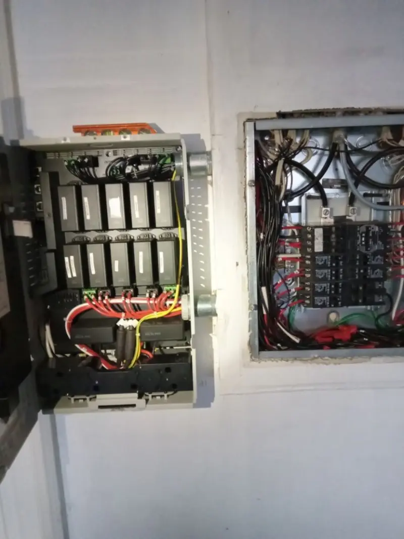 Electrical panel upgrade completed for Security Camera Wiring in Fredericksburg